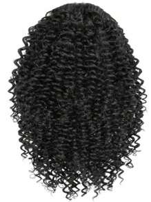 Fashion  Short Curly Ponytail, 12 Inch Natural Pull Rope, Two Clips, Synthetic African Female