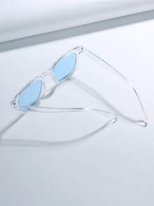 1 paire de lunettes mode carrées unisexes, monture transparente, lunettes de mode casual, convient pour les voyages à l'extérieur, la photographie de rue, les cadeaux, toutes les saisons pour les vacances à la plage, l'extérieur, les voyages