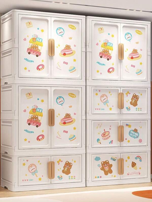 5/4/3/2/1-stöckiger faltbarer Kleiderschrank, ohne Montage, Erwachsenen-Kleiderschrank Organizer für Zuhause/Schlafzimmer