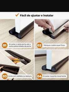 Protetor de Porta Contra Insetos Veda Porta Impermeável Rolinho - Cinza - Visão 3
