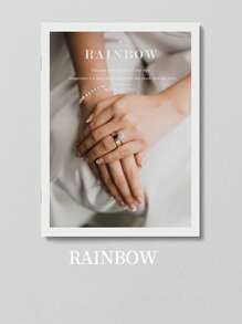 1Set Ins Style Simple English Magazine, Shooting Background, Ins Style Simple English Book,Live Photo Props, Street Shooting Decoration, Decorative Ornaments, Suitable For Food, Jewelry, Jewelry, Cosmetics Shooting Background