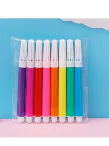 Set de 12 bolígrafos de acuarela miniatura de colores para niños en jardín de infancia, lavables, para pintura artística y manualidades con brocha de colores - Multicolor - Ver 12