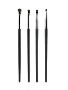 4pcs Black Small Precise Eyeshadow Makeup Brushes, Pointed Tapered Eyeshadow Blending Cosmetic Tools - Black - View 10