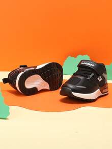 Baby Little Kids Breathable Air Cushion Sneakers Unisex Mesh Lightweight Easy Walk Casual Sport Easy StrapLace Athletic Tennis Running School Training Shoes For Boys Girls - Black - View 3