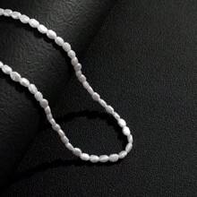 1 Pc Men's Baroque Asymmetrical Faux Pearl ABS Resin Summer Fashion Necklace