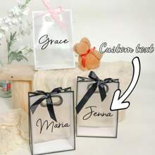 Individuell gestaltbare transparente Geschenktüten, geeignet für Brautjungferngeschenke, Hochzeitsfeier, individuelle Geschenktüten-Dekorationen, Mode, hochwertig, stilvoll, exquisite Individualisierung, personalisiert, einzigartiges Idealgeschenk für sie, Freund, Freundin, Vater, Familie, Mutter, Freunde, Haustiere, Sohn, Studenten, Tochter, Mitarbeiter, Schule, Zuhause, Büro, multifunktional, Idealgeschenke für ihn, zum Valentinstag, zum Geburtstag, zur Graduierung, zur Hochzeit, zur Einweihungsfeier, Hochzeitsartikel