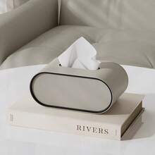 1pc Desktop Leather Tissue Box, Multi-Color Options Tissue Paper Storage Box, High-End Luxurious Oval Tissue Box, Multifunctional Coffee Table Tissue Box, Car Tissue Paper Storage Box - Multicolor - View 16