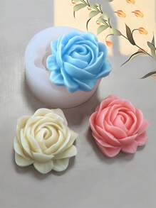3D Big Rose Flower Shaped Scented Silicone Candle Mold Handmade Expanded Stone Gypsum Soap Resin Mold DIY Home Plaster Resin Crafts Candle Cup Decor Mold