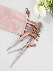 13pcs Professional Makeup Brush Set, Oval Shaped, Suitable For Foundation, Eyebrows, Concealer, Eyeshadow Powder, Travel And Daily Makeup Use, Soft Bristles Meet Basic Makeup Needs Of Blush, Concealer And Eyeshadow, Hypoallergenic, For Beginners And Professionals