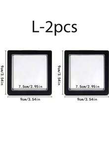 10pcs Transparent PE Film Jewelry Display Cases, Anti-Oxidation Jewelry Storage Boxes, Floating Frame Jewelry Organizers, Portable Jewelry Containers For Pendants, Necklaces, Bracelets, Rings, Coins, Earrings, Medals, Specimens, Bedroom, Living Room, Bathroom, Home Decor, Birthday, Easter, Mother's Day Gifts Summer Storage Organizer Gift Back To School