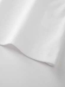 女士圆领短袖T恤，夏季新款眼睛图案字母印花，时尚修身露脐上衣 - 白色 - 查看 6