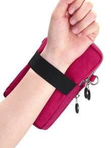 Women Cell Phone Purse Wristband Sport Armband Wallet Travel Mini Crossbody Purse Sling Bag Mini Wallet Over Shoulder Strap - 藏蓝色 - 查看 4