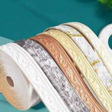 Bandes décoratives en mousse élastique auto-adhésives de 8 cm x 9,2 m, bordure murale décorative autocollante 3D à coller, convient pour la décoration maison DIY