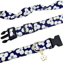 Collier pour chien floral doux et confortable avec pendentif fleuri, ajustable et lavable, mignon collier pour chien