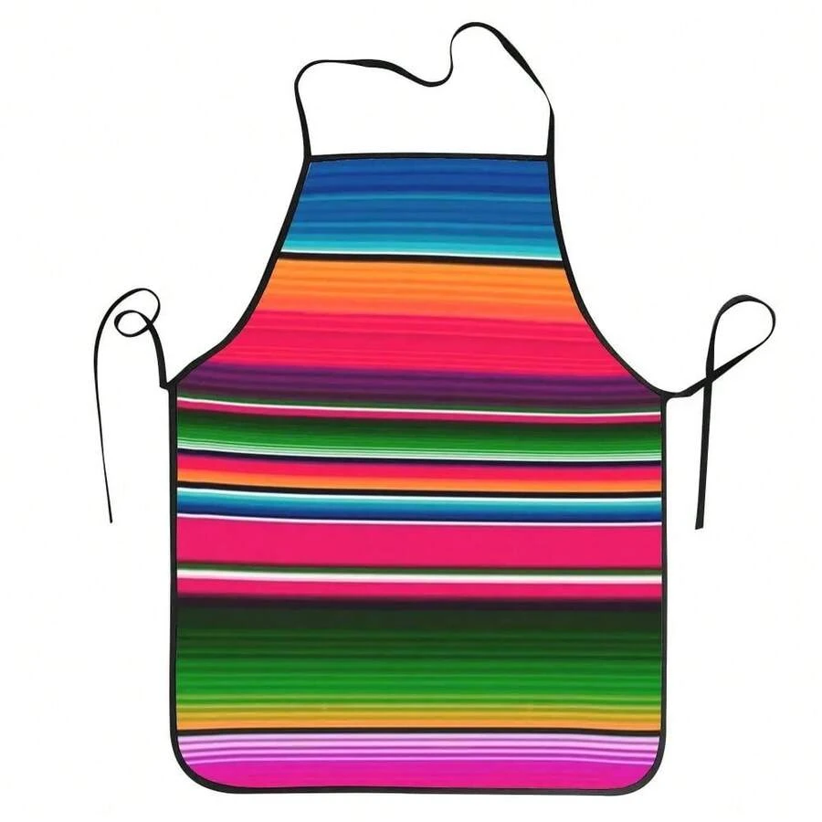 Striped Waterproof Sleeveless Apron Chef Cooking Baking Table Sleeveless Bib Kitchen Cleaning Apron - Multicolor - View 1