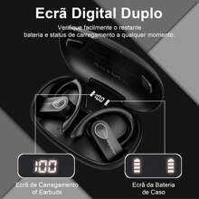 Fone Sem Fio Bluetooth 5.3 Wireless Com Led 80mah 15h