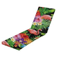 1pc Tropical Leaves, Flamingo, Element Printed Milk Silk Universal Beach Chair Cover, Removable & Washable Stretchy Slipcover For Pool, Beach, Outdoor