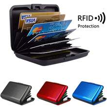 RFID Metal Wallet And Business ID Credit Card Card Case Women Men Business ID Credit Card Card Holder Protector Wallet Card Holder Package Box For Women For Men RFID Wallet Card Wallet Wallet Mini Wallet Purse Wallet - Multicolor - View 2
