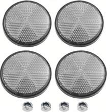 4pcs/Set Round Reflective Warning Covers, For Cars, Trucks, Motorcycles, Bicycles, Night Reflectors