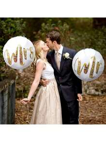 9pcs Wedding Balloons Mr&Mrs Aluminum Film Balloons Love Balloons Wedding Anniversary Photo Decoration Props Proposal Bachelorette Party Decoration Outdoor Wedding Golden Polka Dot Balloons Valentine's Day Decoration