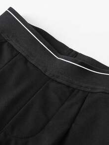 mini bala 女童宝宝凉爽感觉柔软贴身弹力轻便喇叭裤夏季 - 黑色 - 查看 6