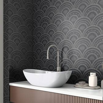 复古魅力几何图案贝壳家居装饰自粘壁纸，即撕即贴壁纸，浅色和深色背景壁纸，可移除壁纸，客厅、卧室、墙壁、家具翻新装饰贴纸 1 件 17.7 英寸 X 6.5 英尺/9.8 英尺墙面艺术卧室装饰贴纸家居装饰客厅墙纸墙贴派对装饰客厅装饰办公室装饰家居装饰品墙面装饰浴室装饰房间装饰用品家居装饰壁纸