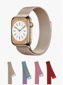 1 Stück Metall Milanaise Armband kompatibel mit Apple Watch Bändern 38mm 40mm 41mm 42mm 44mm 45mm 46mm 49mm Damen Herren Edelstahl Mesh magnetisch verstellbar Armband kompatibel mit Apple Watch Series Ultra 10 9 8 7 6 5 4 3 2 1 SE