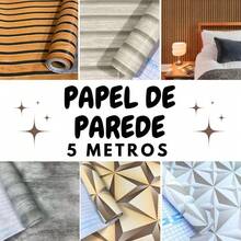 3D Wallpaper Self-Adhesive Decorative Sticker 5 Meters For Living Room Wood Slatted Marbled Brick For Bedroom - 黑色的 - 查看 2