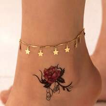 1-3pcs Round Charm Anklet For Summer Vacation Travel Beach Party,Gold Jewelry