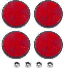 4pcs/Set Round Reflective Warning Covers, For Cars, Trucks, Motorcycles, Bicycles, Night Reflectors