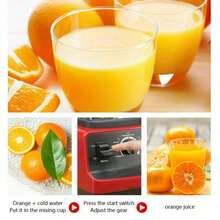 4500W 2L Multifunctional Blender Food Processor Smoothie Juicer Ice Crusher - Red - View 4