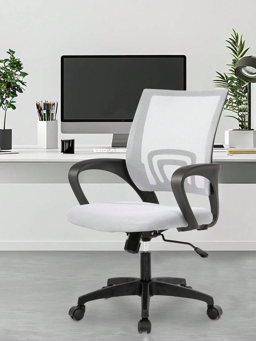 Ergonomic Office Chair Desk Chair Mesh Computer Chair Task Rolling Swivel Chair Upgraded Executive Swivel Computer Chair With Lumbar Support Modern Executive Adjustable Chair,White - trắng - Xem 1
