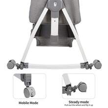 Cama lateral, cuna para bebé 80*40*100-116cm, cuna 2 en 1, cuna para bebé, cuna para bebé, cuna para recién nacidos, cama mecedora para casa y para llevar con ruedas, ajustable a 6 alturas