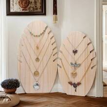 Flame Shape Necklace Pendant Jewelry Display Stand Solid Wood Counter Pendant Display Stand Jewelry Organizer Rack Jewelry Display - Multicolor - View 10