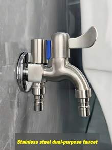 1 Stück Wasserhahn aus Zinklegierung - Waschmaschine Wasserhahn, Haushaltsküchenarmatur, Bad Armatur, Outdoor Garten Wasserhahn