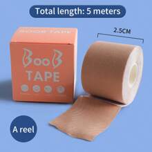 13pcs Replacement Breast Lift Tape - Breast Lift Bra For Shaping - Achieve Breast Lift And Contour - Waterproof Bob Tape (Includes 5 Pairs Of Non-Woven Disposable Nipple Covers, 1 Pair Of Silicone Nipple Covers, And One Roll Of 5m Breast Lift Tape)