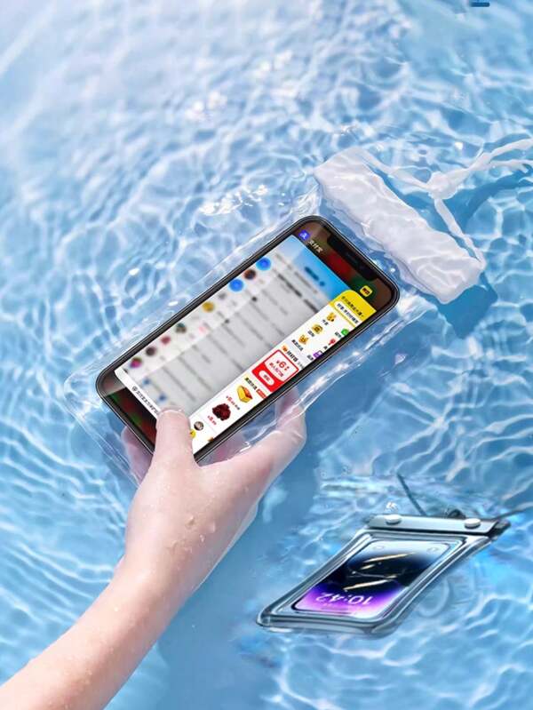 Mobile Phone Waterproof Bag Diving Protection Multi-Color Optional 7.2 Inches Below Available, High Permeability Can Touch Screen + Air Bag Suspension Quadruple Seal Protective Cover Suitable For Underwater Photography Swimming Rafting Hot Spring Diving Bath Outdoor Sports
