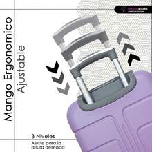 Kit Maletas Viaje Avión Carry on 2pz 10kilos Con Candado De Seguridad Ruedas 360 Set 20+20 Pulgadas Cabina - Multicolor - Ver 5