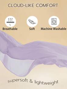 1pc Solid Color Fitted Sheet, Mattress Protector, Mattress Cover, Deep Pocket Design, Soft & Breathable, Fits Various Bed Sizes - Purple - View 7