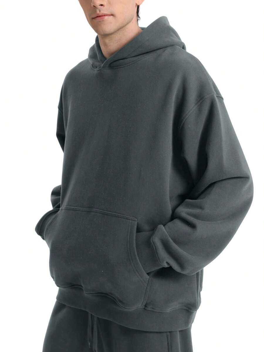Faiable Mens Super Soft Oversized Hoodie Acid Wash Hoodie Heavyweight Fashion Hoodies & Sweatshirts For Men Women Couples - Màu xám đen - Xem 1