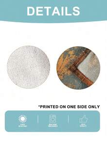 1pc Vintage Style, Distressed Texture, Red Yellow Blue Gradient, Abstract Geometric Striped Pattern Rectangular Single-Sided Printed Table Runner, Suitable For Daily Restaurant Kitchen Dining Table Decor, Cabinet Cover, Indoor/Outdoor Party, Gift For Family