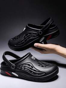 Sandalias unisex para las 4 estaciones, zapatillas casuales y transpirables con perforaciones para adolescentes y parejas, zapatos acuáticos para playa y senderismo, zapatillas cómodas con drenaje para días lluviosos, uso versátil (es posible que algunos de los agujeros perforados no estén completamente perforados)