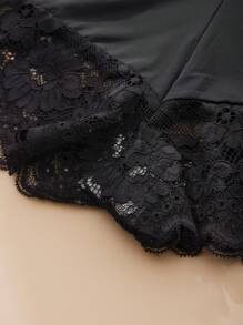 1 pieza Calzones de cintura alta sexy para damas, pantys de encaje, calzones interior de mujer cómodos antideslizantes, shorts de boxeador sexy interior de mujer, shorts negros de boxeador para mujer