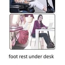 Reposapiés de avión, hamaca, asiento de viaje para coche, almohadilla para reposapiés, tren ajustable, almohadas portátiles para dormir, accesorios 0YAO - BK - Ver 7