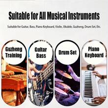 Metronome For Piano, Guitar, Violin And Other Instruments, Essential Music Accessory For Beginners, Suitable For Piano Grade Exams, Loud & Clear Sound, High Precision, Battery-Free, Comes With 2pcs Guitar Pick Necklace - Multicolor - View 6