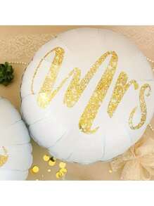 9pcs Wedding Balloons Mr&Mrs Aluminum Film Balloons Love Balloons Wedding Anniversary Photo Decoration Props Proposal Bachelorette Party Decoration Outdoor Wedding Golden Polka Dot Balloons Valentine's Day Decoration
