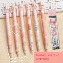 (1pc Mechanical Pencil +100pcs Lead Refills) Cute Automatic Pencil With Continuous Lead Highly Attractive For Drawing And Writing