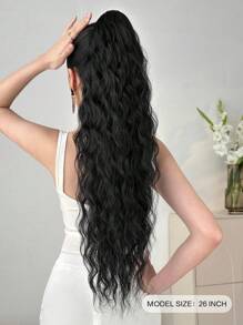 1pc Fashionable Ponytail Hair Extension, 26-28 Inch Long Water Wave Heat Resistant Synthetic Hairpiece, Suitable For Women And Girls For Party And Daily Use Hair Claws Claw Clips Hair Clips Hair Jaw Clip Hair Clamps Hair Clutch Hair Catcher Clip
