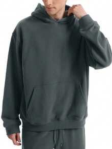 Faiable Mens Super Soft Oversized Hoodie Acid Wash Hoodie Heavyweight Fashion Hoodies & Sweatshirts For Men Women Couples - Màu xám đen - Xem 3