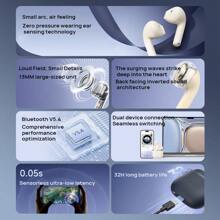 EDIFIER Auriculares inalámbricos Bluetooth Evo Air, tacto aireado, diafragma grande de polímero de 13 mm, resistencia al agua y al polvo IP54, reducción de ruido de llamadas inteligente, batería de larga duración, Bluetooth 5.4, color rosa niebla